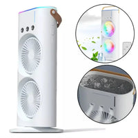 Umidificador Climatizador Portátil com Led 3 em 1